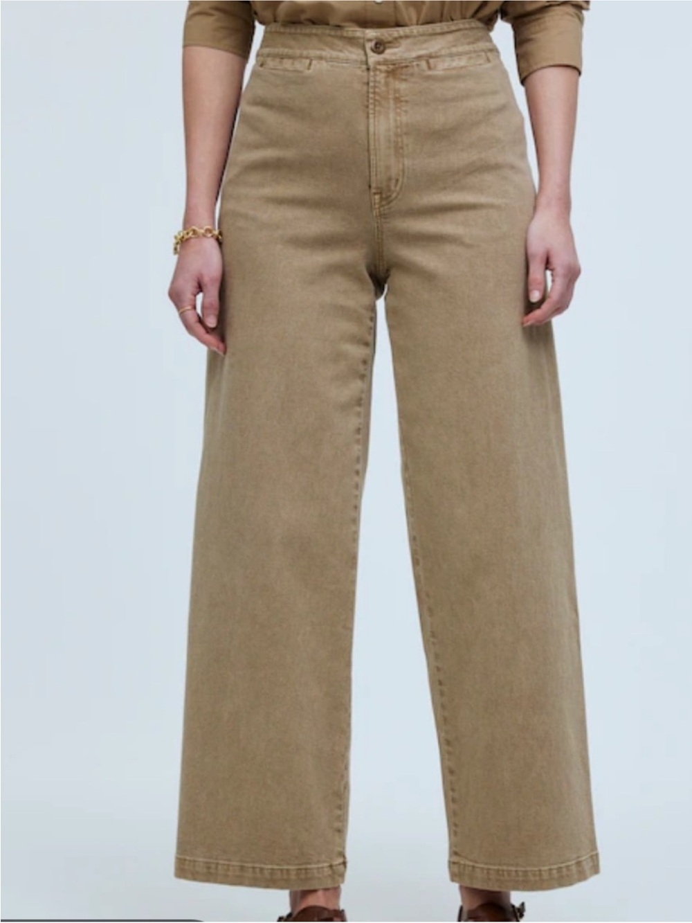 Madewell Emmett Wide Leg High-Rise Jeans - Taupe 26P